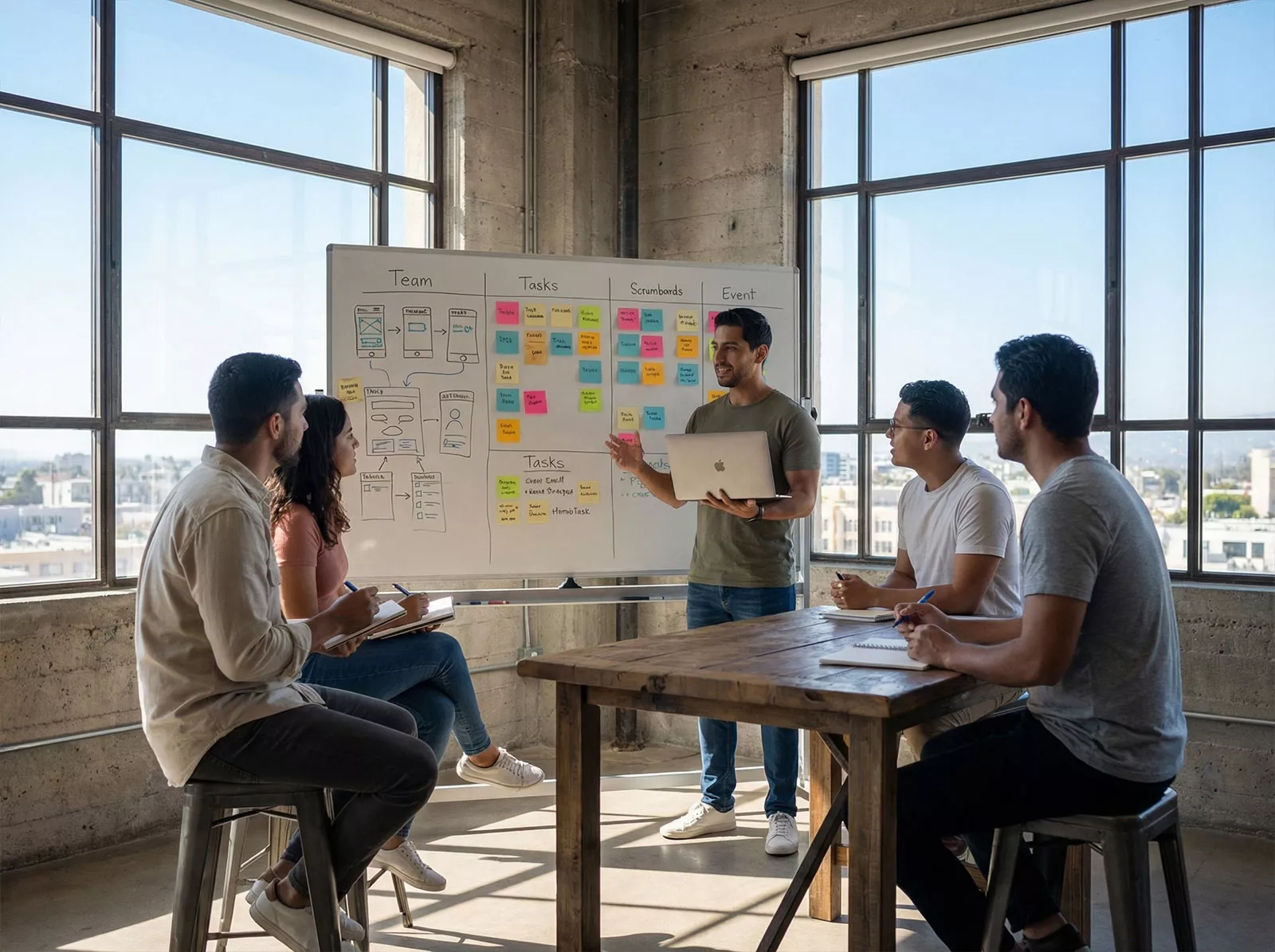Develus - Team working brainstorming